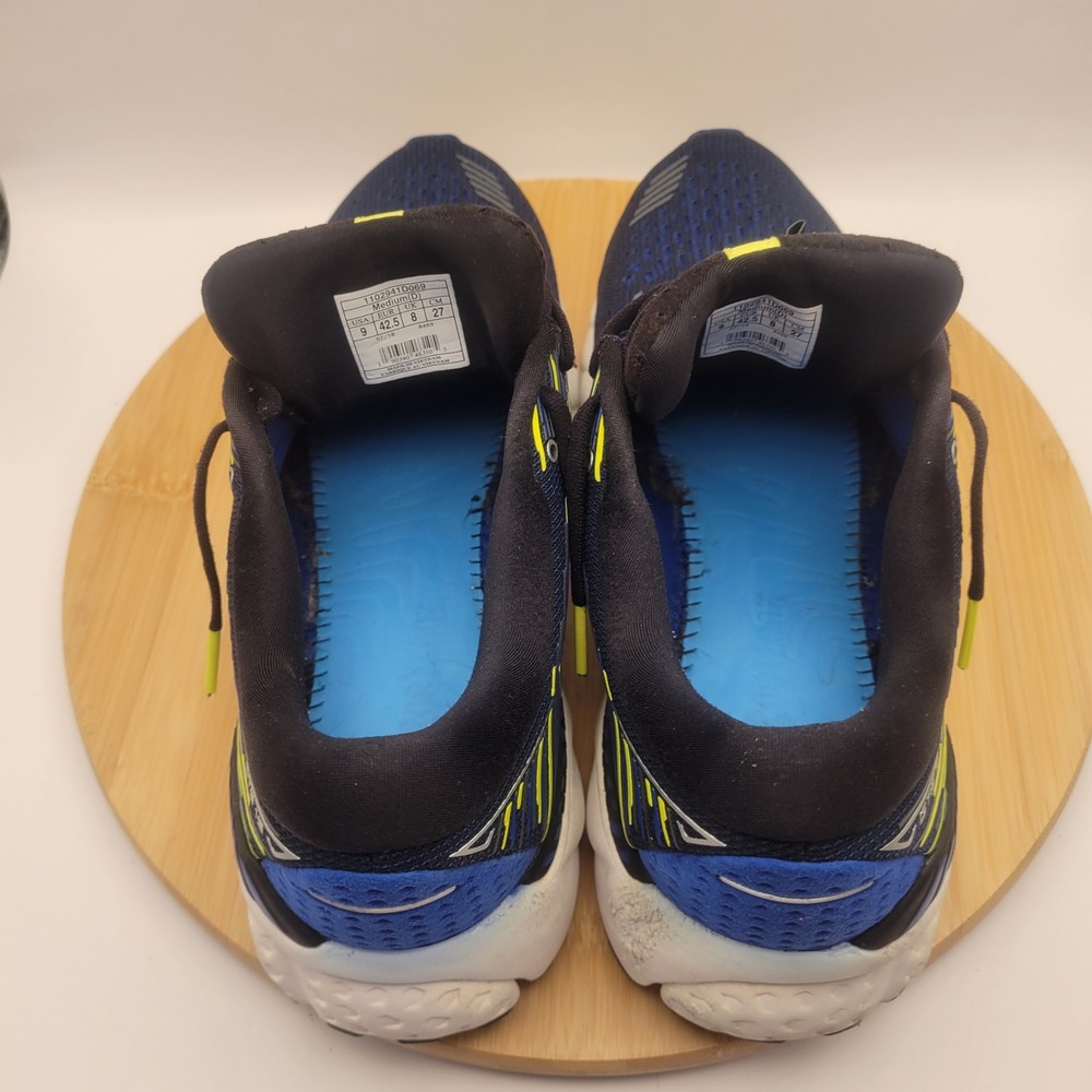 Brooks Adrenaline GTS 19 Mens Navy Blue Yellow Running Shoes 1102941D069 Size 9 - Picture 6 of 11